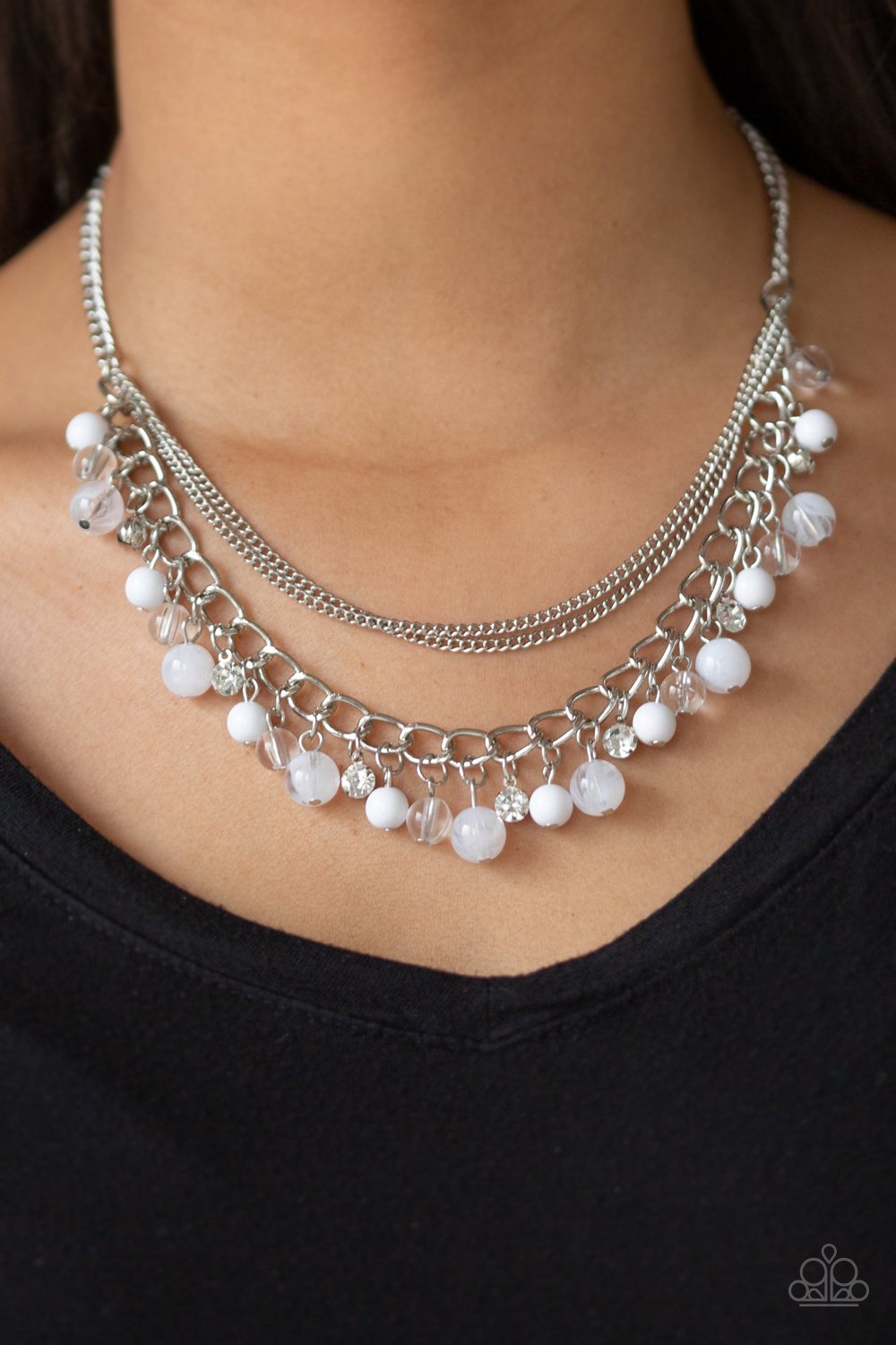 Wait and Sea White Paparazzi Necklace