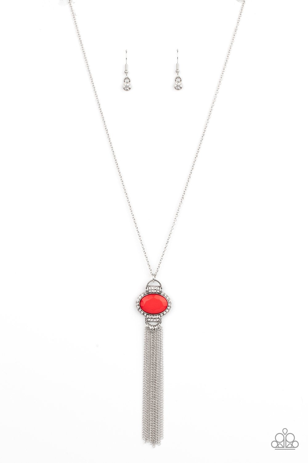 What GLOWS Up Red Paparazzi Necklace