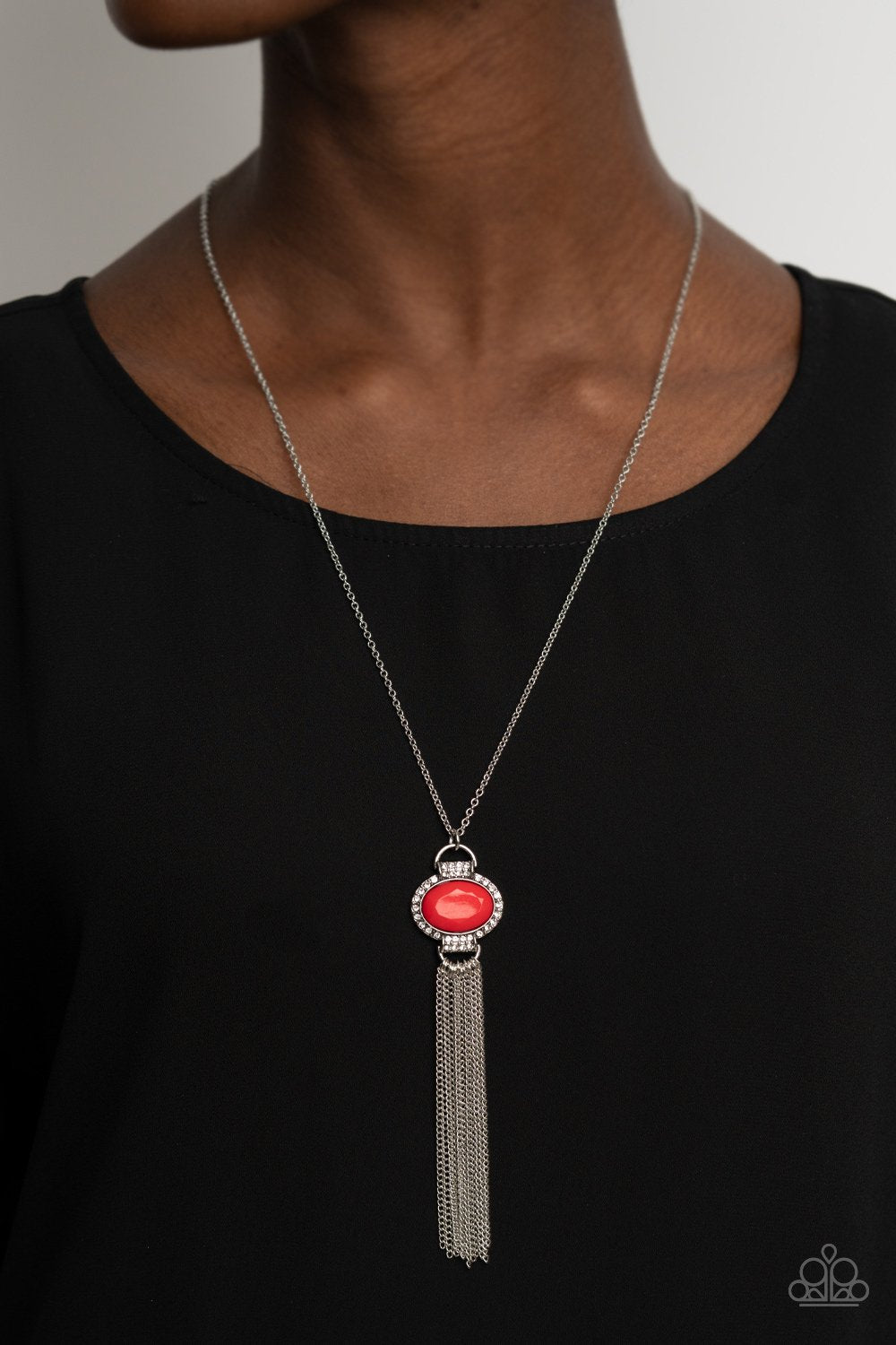 What GLOWS Up Red Paparazzi Necklace