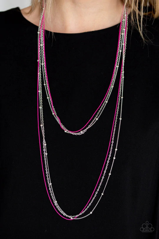 What a Colorful World - Pink Paparazzi Necklace