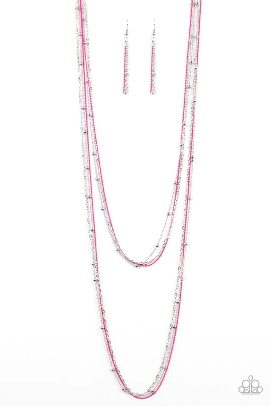 What a Colorful World - Pink Paparazzi Necklace