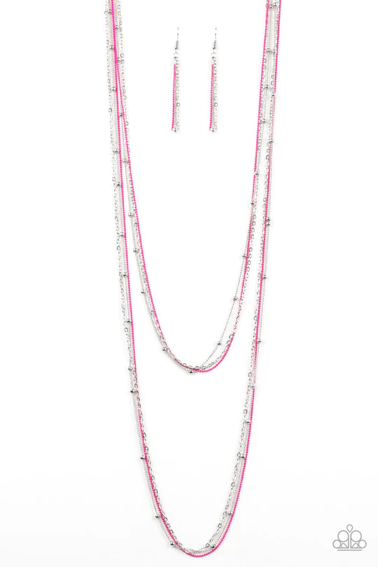 What a Colorful World - Pink Paparazzi Necklace