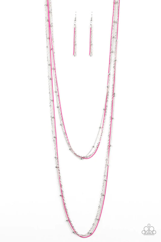 What a Colorful World - Pink Paparazzi Necklace