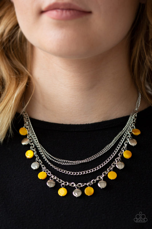 Paparazzi Beach Flavor Yellow Necklace