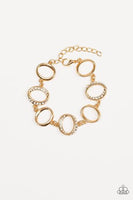 Beautiful Inside and Out Gold Paparazzi Bracelet