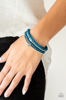 Paparazzi Blooming Buttercups Blue Bracelet