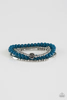 Paparazzi Blooming Buttercups Blue Bracelet