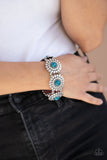 Bountiful Blossoms - Blue Paparazzi Bracelet