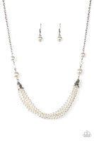 One-WOMAN Show - White Paparazzi Necklace
