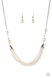 One-WOMAN Show - White Paparazzi Necklace
