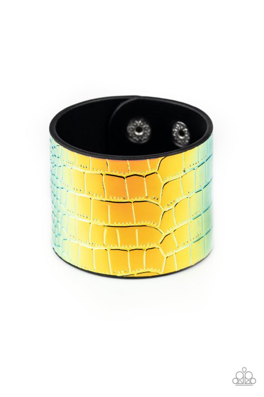 Chroma Croc - Multi Paparazzi Urban Bracelet