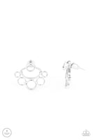 Paparazzi Completely Surrounded Silver Double-Sided Earrings