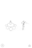Paparazzi Completely Surrounded Silver Double-Sided Earrings