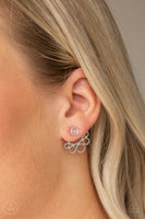 Paparazzi Completely Surrounded Silver Double-Sided Earrings