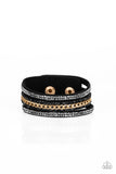 Rollin In Rhinestones - Black Paparazzi Bracelet