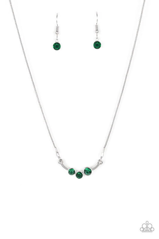 Sparkling Stargazer - Green Paparazzi Necklace