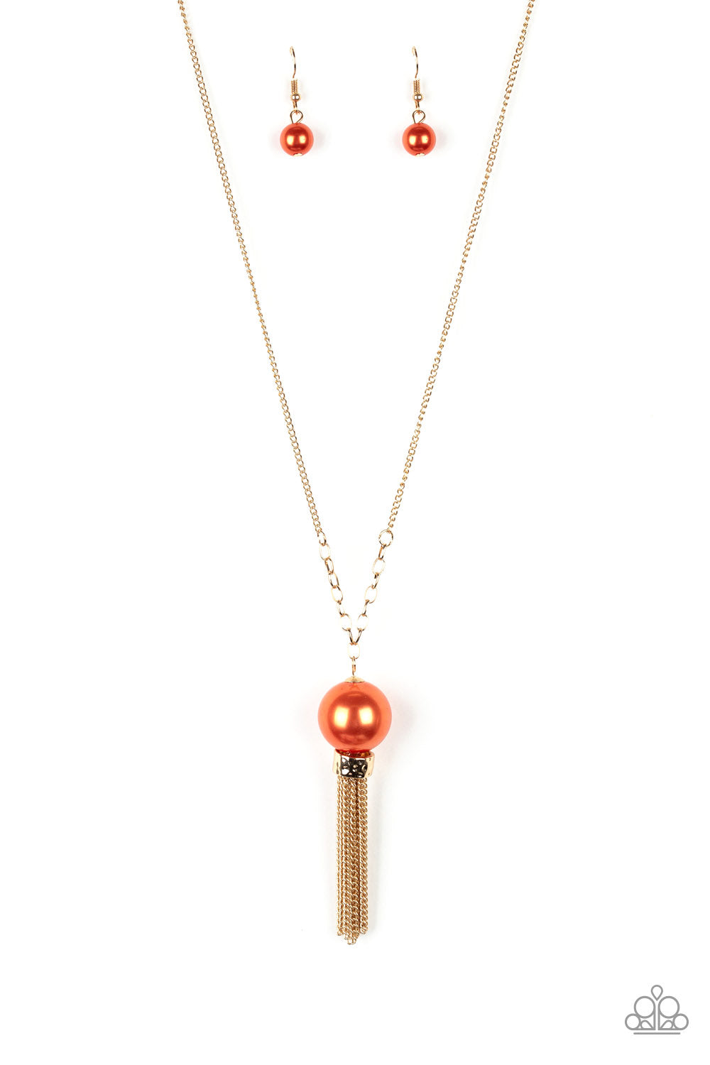 Belle of the BALLROOM - Orange Paparazzi Necklace