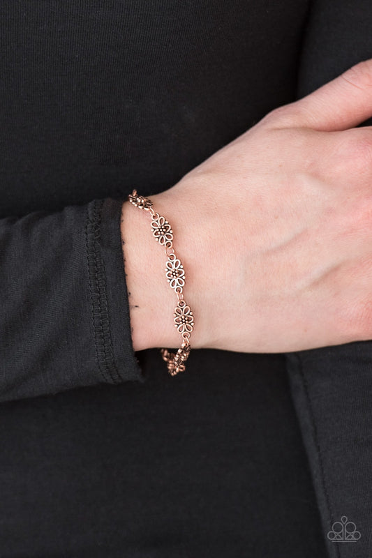 Easy Daisy - Copper Paparazzi Bracelet