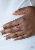Fruity Florals Red Paparazzi Ring