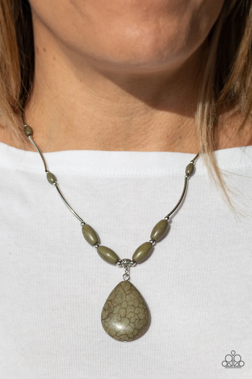 Explore the Elements - Green Paparazzi Necklace