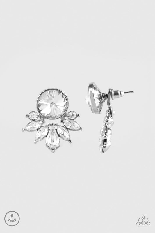 Radically Royal - White Paparazzi Earrings