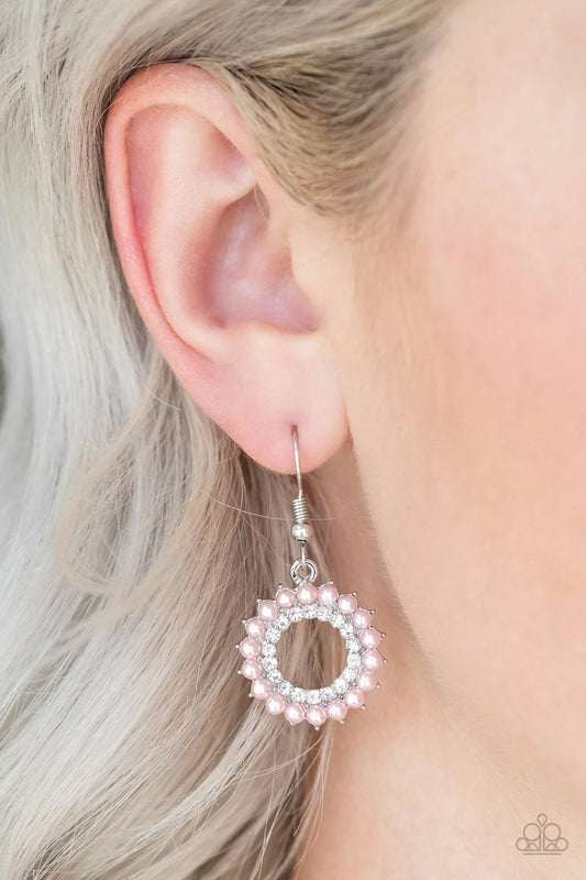 A Proper Lady - Pink Paparazzi Earrings