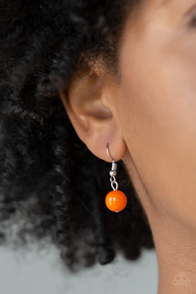 Friday Night Fringe Orange Paparazzi Necklace