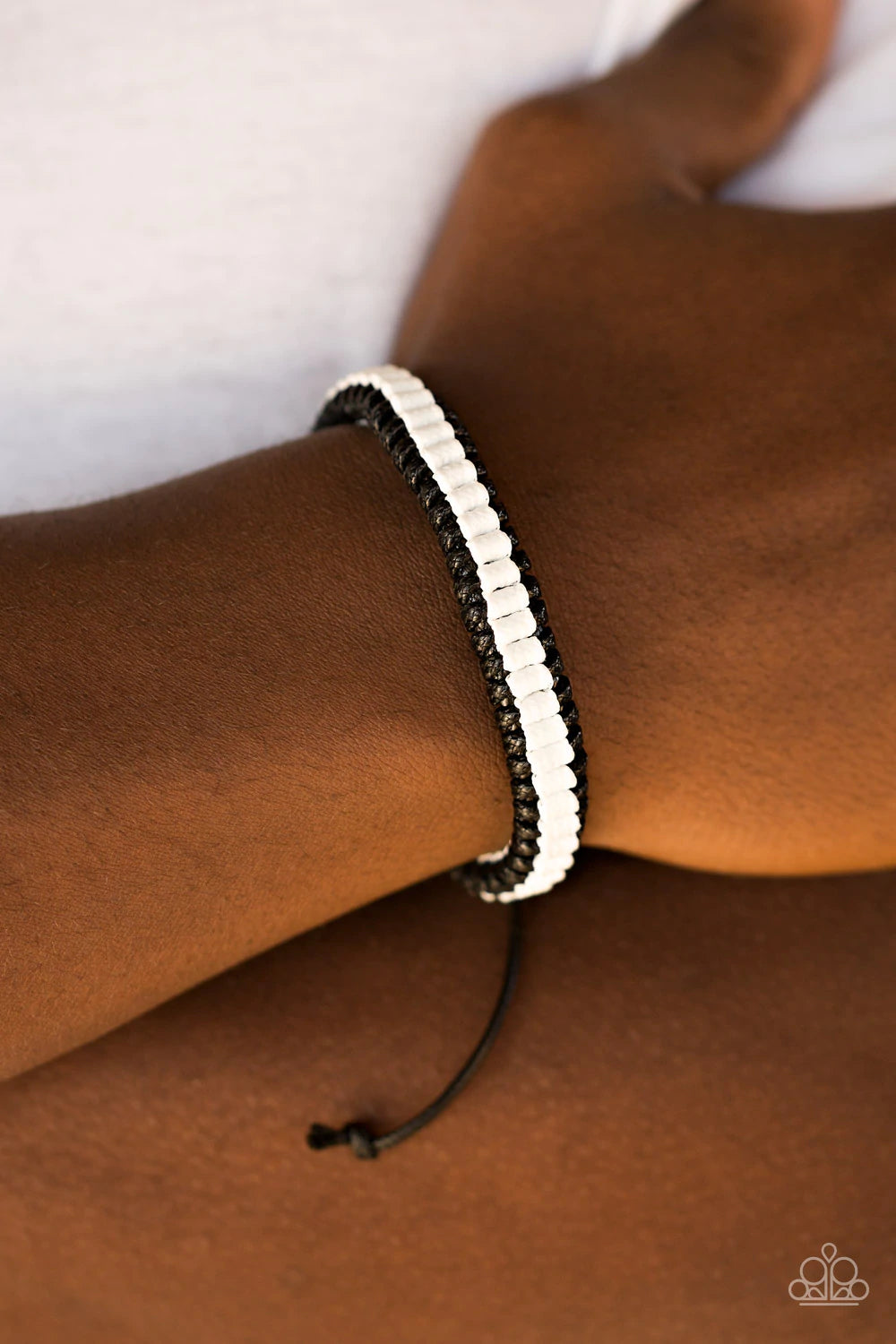 Trail Tracker - White Paparazzi Urban Bracelet