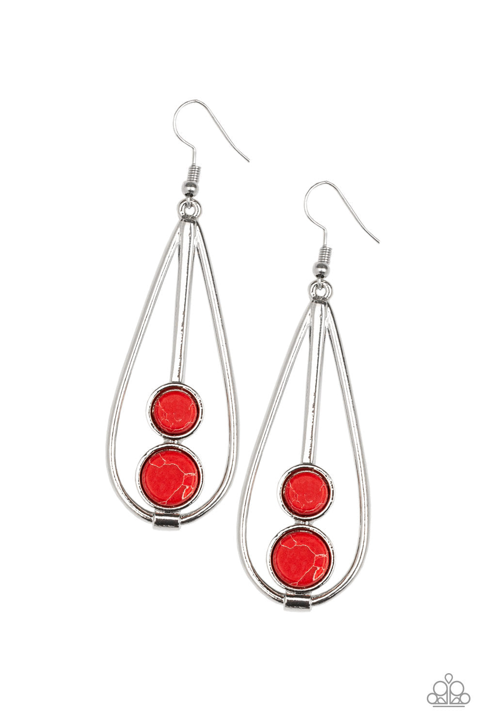 Natural Nova - Red Paparazzi Earrings
