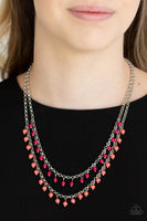Dainty Distraction Orange Paparazzi Necklace