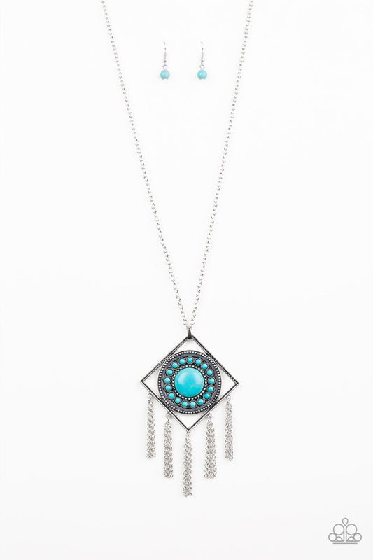 Sandstone Solstice Blue Paparazzi Necklace