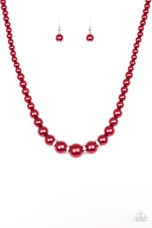Party Pearls - Red Paparazzi Necklace