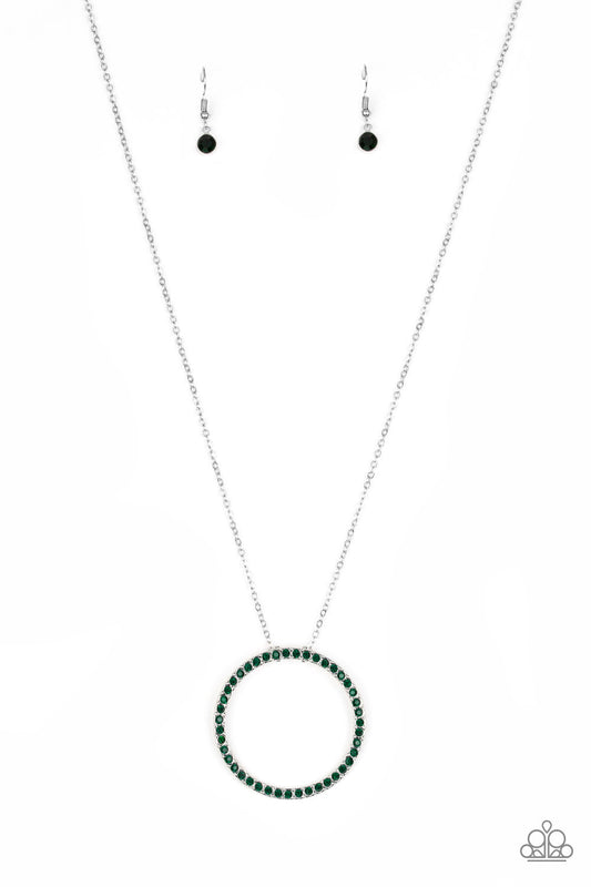 Center of Attention - Green Paparazzi Necklace