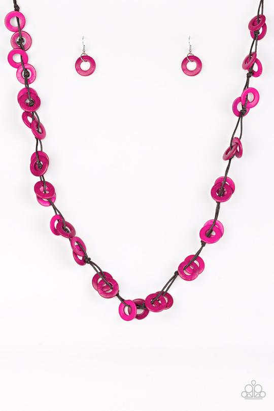 Waikiki Winds - Pink Paparazzi Necklace