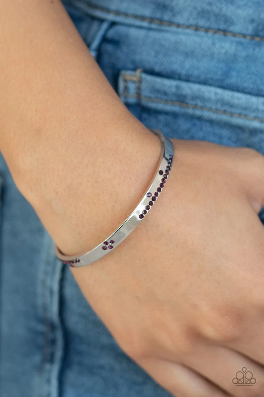 Dainty Dazzle - Purple Paparazzi Cuff Bracelet