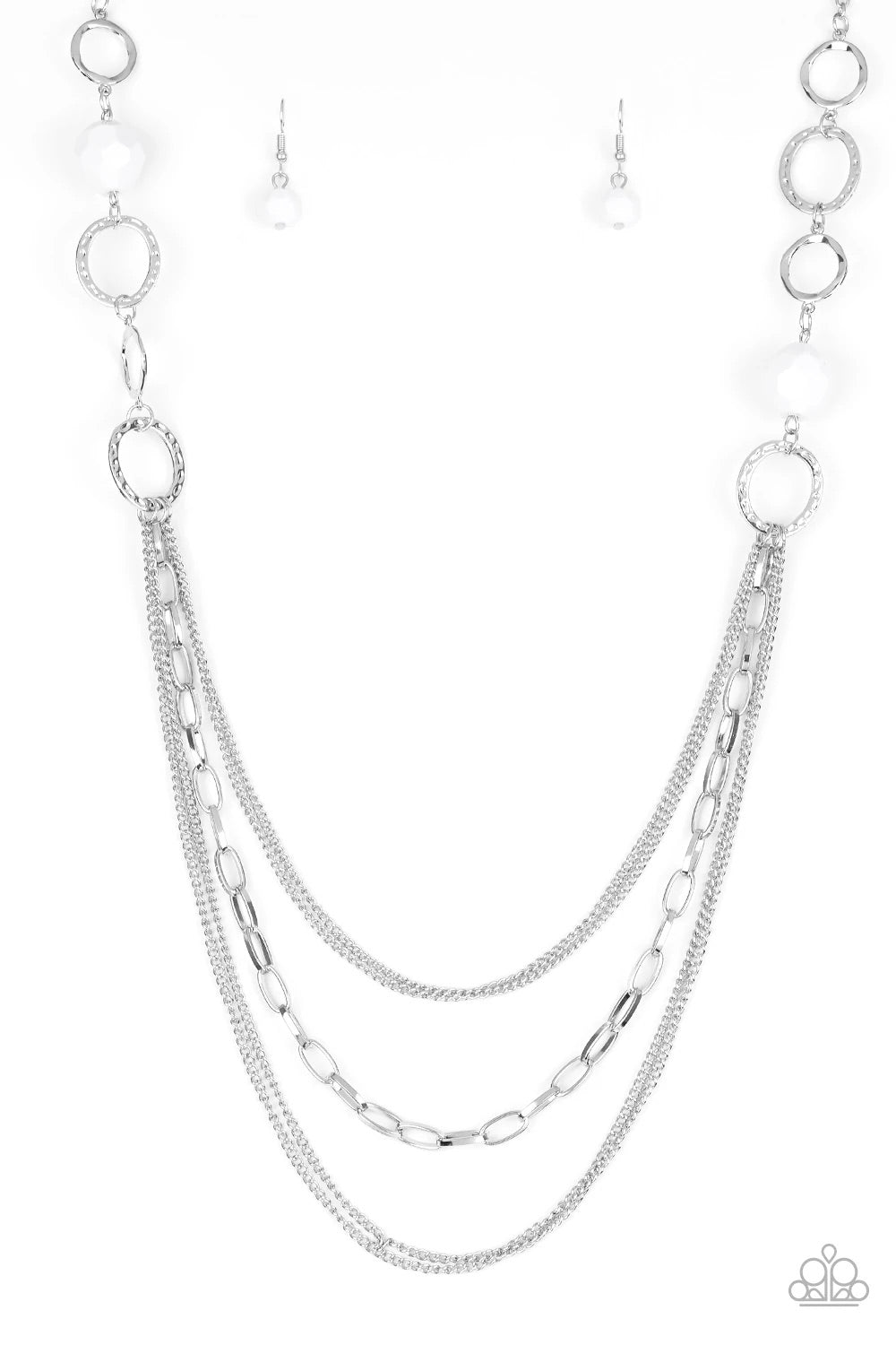 Margarita Masquerades White Paparazzi Necklace