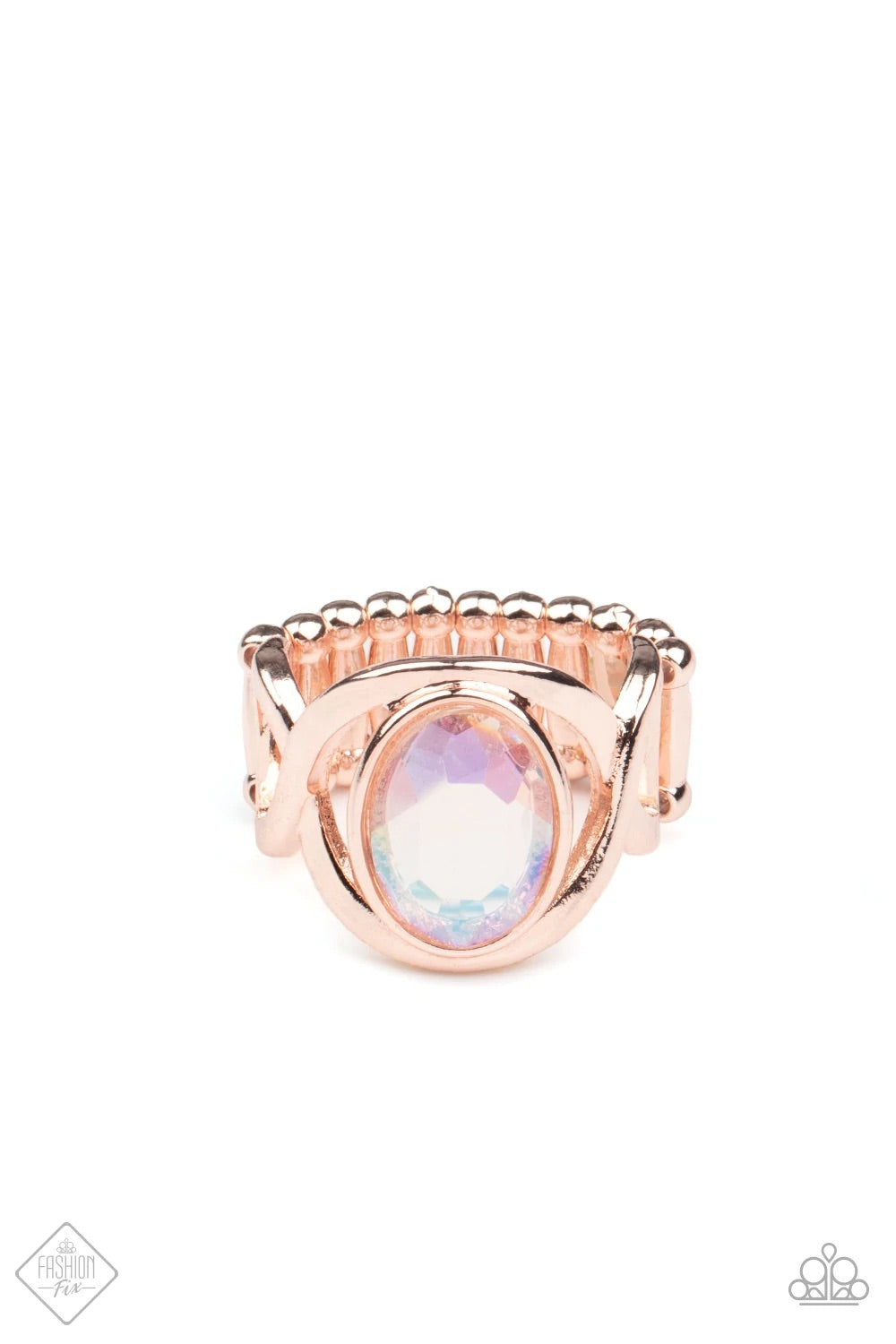 Mystical Treasure Rose Gold Paparazzi Exclusive Fashion Fix Ring