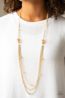 Dare to Dazzle Gold Paparazzi Necklace