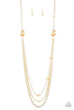 Dare to Dazzle Gold Paparazzi Necklace