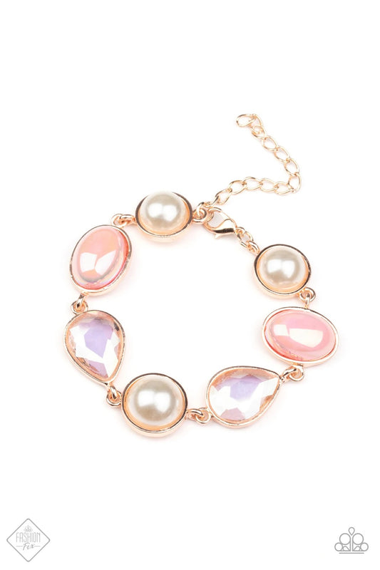 Nostalgically Nautical Rose Gold Paparazzi Exclusive Fashion Fix Bracelet