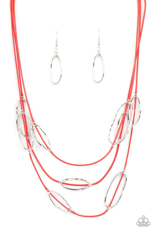 Check Your CORD-inmates - Red Paparazzi Necklace