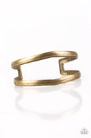Palm Trees and Pyramids Brass Cuff Bracelet