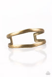 Palm Trees and Pyramids Brass Cuff Bracelet