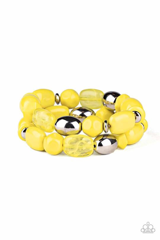 Fruity Flavor - Yellow Paparazzi Bracelet