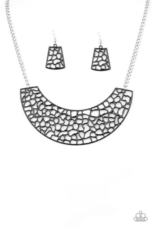 Powerful Prowl Black Paparazzi Necklace