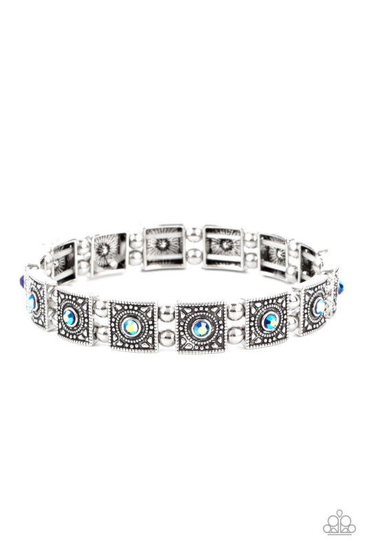 Cosmic Conquest Blue Paparazzi Bracelet