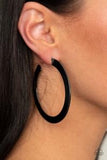 The Inside Track - Black Paparazzi Hoop Earrings