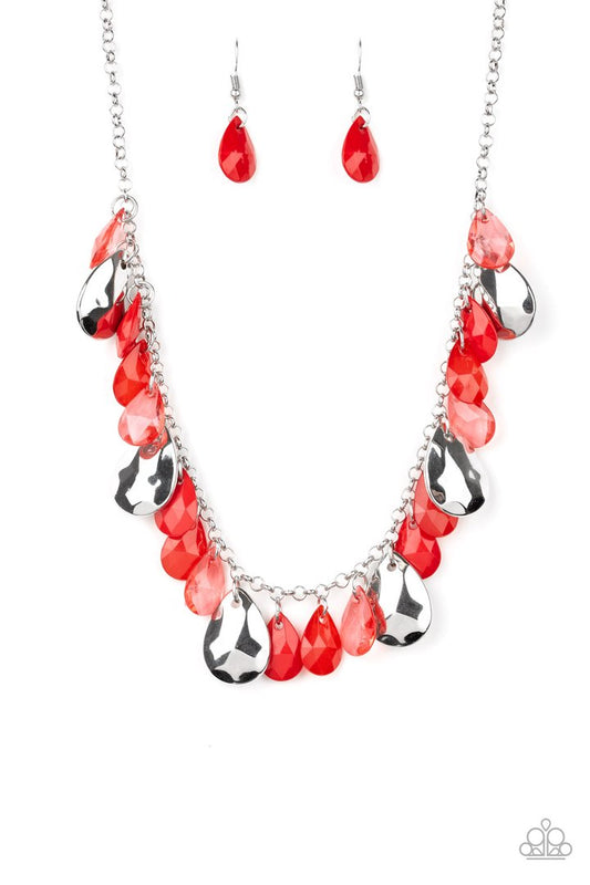 Hurricane Season Red Paparazzi Necklace
