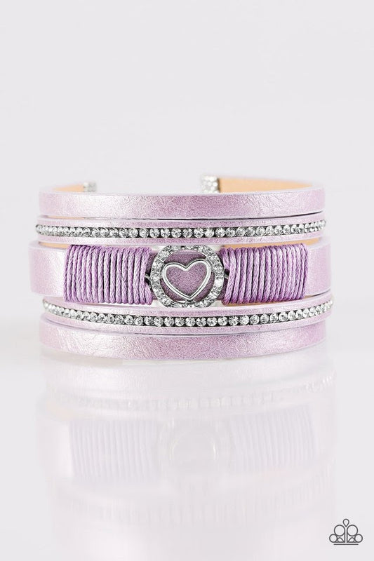It Takes Heart Purple Paparazzi Urban Bracelet