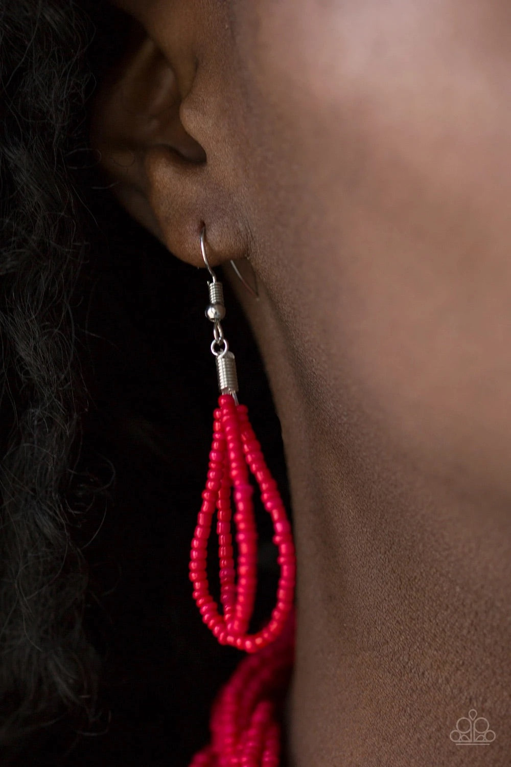 Brazilian Brilliance - Red Paparazzi Seed Bead Necklace